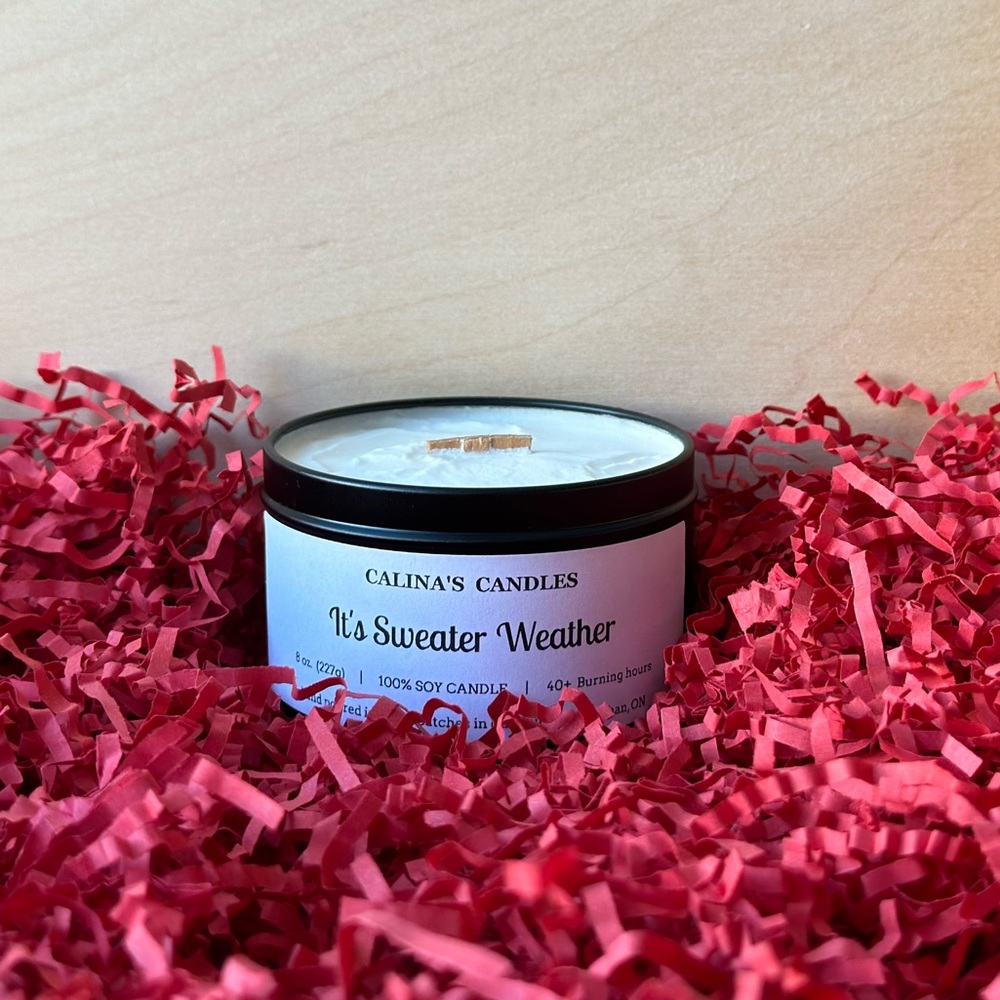 It’s Sweater Weather | Scented Candle | Wooden Wick